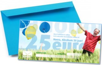Kadobon-Online als Abraham cadeau !