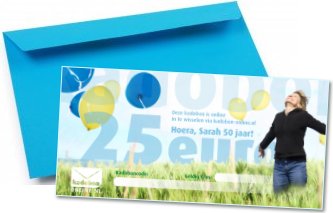 50 jaar ? Kadobon-Online als Sara cadeau !
