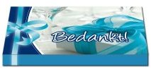 bedankt kado met chocolade