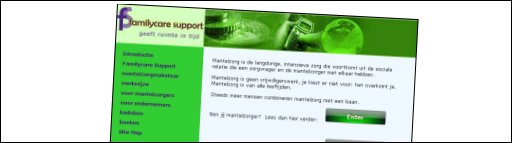 De website van Familycare Support