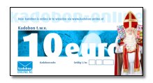 Een kadobon-online in Sinterklaas of zwarte Piet ontwerp!